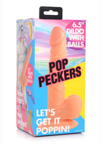 Load image into Gallery viewer, Pop Peckers Dildo with Balls - Vanilla - 6.5in
