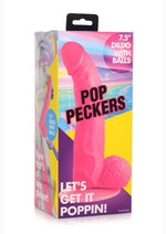 Load image into Gallery viewer, Pop Peckers Dildo with Balls - Pink - 7.5in
