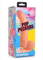 Load image into Gallery viewer, Pop Peckers Dildo with Balls - Vanilla - 7.5in
