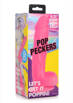 Load image into Gallery viewer, Pop Peckers Dildo with Balls - Pink - 8.25in
