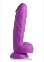 Load image into Gallery viewer, Pop Peckers Dildo with Balls - Purple - 8.25in
