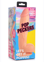 Load image into Gallery viewer, Pop Peckers Dildo with Balls - Vanilla - 8.25in
