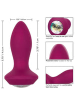 Load image into Gallery viewer, Power Gem Vibrating Petite Crystal Probe Silicone Rechargeable Butt Plug