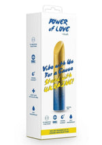 Load image into Gallery viewer, Power Of Love Ukraine Rechargeable Vibrator - Blue/Gold
