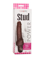 Load image into Gallery viewer, Power Stud Cliterrific Vibrating Dildo - Chocolate
