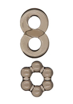 Load image into Gallery viewer, Powerbullet Got Big D Super Stretch Cock Rings - Black - 2 Pack
