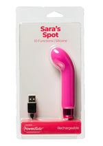 Load image into Gallery viewer, Powerbullet Sara&#39;s Spot 10 Function Rechargeable Silicone Vibrating Bullet - Pink
