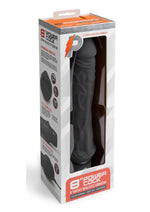 Load image into Gallery viewer, Powercocks Silicone Rechargeable Girthy Realistic Vibrator - Black - 8in
