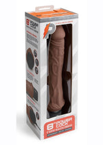 Load image into Gallery viewer, Powercocks Silicone Rechargeable Girthy Realistic Vibrator - Chocolate - 8in

