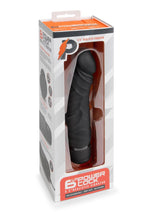 Load image into Gallery viewer, Powercocks Silicone Rechargeable Realistic Vibrator - Black - 6.5in
