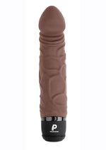 Load image into Gallery viewer, Powercocks Silicone Rechargeable Realistic Vibrator - Chocolate - 6.5in
