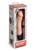 Load image into Gallery viewer, Powercocks Silicone Rechargeable Realistic Vibrator - Vanilla - 6.5in
