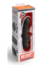 Load image into Gallery viewer, Powercocks Silicone Rechargeable Realistic Vibrator - Black - 6in
