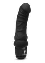 Load image into Gallery viewer, Powercocks Silicone Rechargeable Realistic Vibrator - Black - 6in
