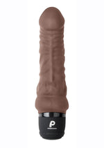 Load image into Gallery viewer, Powercocks Silicone Rechargeable Realistic Vibrator - Chocolate - 6in
