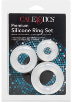 Load image into Gallery viewer, Premium Silicone Cock Ring - Clear - 3 Piece Set/Set
