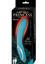 Load image into Gallery viewer, Princess Dynamic Heat Rechargeable Silicone Vibrator with Clitoral Stimulator - Blue
