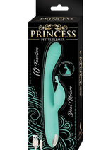 Load image into Gallery viewer, Princess Petite Pleasure Silicone Rechargeable Dual Stimulating Vibrator - Aqua/Green
