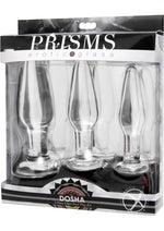 Load image into Gallery viewer, Prisms Dosha 3 Piece Glass Plug Kit - Clear
