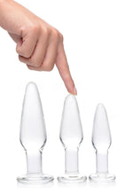 Load image into Gallery viewer, Prisms Dosha 3 Piece Glass Plug Kit
