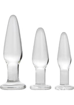 Load image into Gallery viewer, Prisms Dosha 3 Piece Glass Plug Kit - Clear
