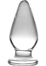Load image into Gallery viewer, Prisms Ember Weighted Tapered Glass Anal Plug - Clear
