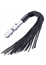 Load image into Gallery viewer, Prisms Lingam Glass Dildo Flogger - Black/Clear
