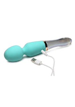 Load image into Gallery viewer, Prisms Vibra-Glass 10x Dual End Rechargeable Silicone Glass Wand
