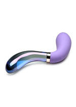 Load image into Gallery viewer, Prisms Vibra-Glass 10x Pari Duel End Wavy Rechargeable Silicone/Glass Vibrating Dildo - Purple
