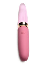 Load image into Gallery viewer, Prisms Vibra-Glass 10x Rose Dual End Rechargeable Silicone/Glass Vibrating Dildo - Pink
