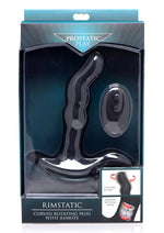 Load image into Gallery viewer, Prostatic Play Curved Rotating Silicone Prostate Plug with Remote - Black