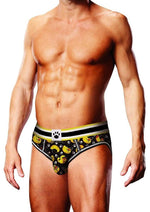 Load image into Gallery viewer, Prowler BDSM Rubber Ducks Open Brief - Black/Yellow - Small
