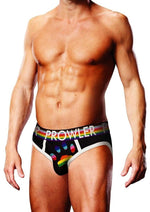 Load image into Gallery viewer, Prowler Black Oversized Paw Brief - Black/Multicolor/Rainbow - Small