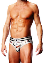 Load image into Gallery viewer, Prowler Leather Pride Brief - Black/White - XLarge