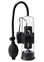 Load image into Gallery viewer, Pump Worx Beginner&#39;s Vibrating Pump Advanced Penis Enlargement System - Black/Clear

