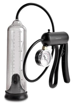 Load image into Gallery viewer, Pump Worx Pro-Gauge Power Penis Pump - Black/Clear
