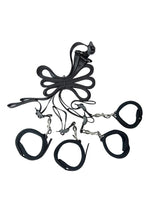 Load image into Gallery viewer, Punishment Bed Restraints - Black - 5 Piece Set
