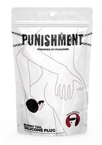 Load image into Gallery viewer, Punishment Bunny Tail Silicone Butt Plug - Black
