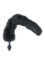 Load image into Gallery viewer, Punishment Fox Tail Silicone Butt Plug - Black
