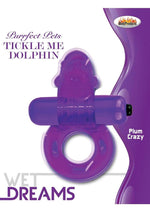 Load image into Gallery viewer, Purrfect Pets Tickle Me Dolphin Silicone Stimulator with Vibrating Bullet - Purple
