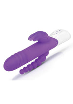Load image into Gallery viewer, Rabbit Essential Silicone Rechargeable Double Penetration Rabbit Vibrator - Purple
