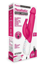 Load image into Gallery viewer, Rabbit Essentials Rechargeable Silicone Realistic Rabbit - Hot Pink/Pink
