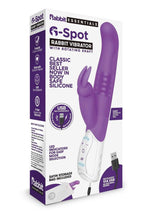 Load image into Gallery viewer, Rabbit Essentials Silicone Rechargeable G-Spot Rabbit Vibrator - Purple
