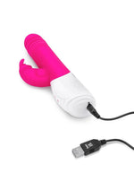 Load image into Gallery viewer, Rabbit Essentials Silicone Rechargeable G-Spot Thrusting Rabbit Vibrator
