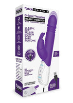 Load image into Gallery viewer, Rabbit Essentials Silicone Rechargeable G-Spot Thrusting Rabbit Vibrator - Purple
