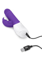 Load image into Gallery viewer, Rabbit Essentials Silicone Rechargeable G-Spot Thrusting Rabbit Vibrator
