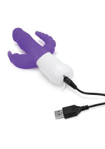 Load image into Gallery viewer, Rabbit Essentials Silicone Rechargeable Slim Realistic Double Penetration Rabbit Vibrator
