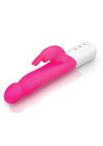 Load image into Gallery viewer, Rabbit Essentials Silicone Rechargeable Slim Shaft Rabbit Vibrator - Hot Pink/Pink
