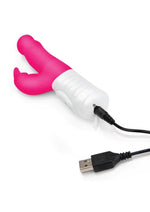 Load image into Gallery viewer, Rabbit Essentials Silicone Rechargeable Slim Shaft Rabbit Vibrator
