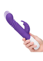 Load image into Gallery viewer, Rabbit Essentials Silicone Rechargeable Slim Shaft Thrusting G-Spot Rabbit Vibrator

